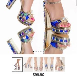 Gorgeous blue platform heels